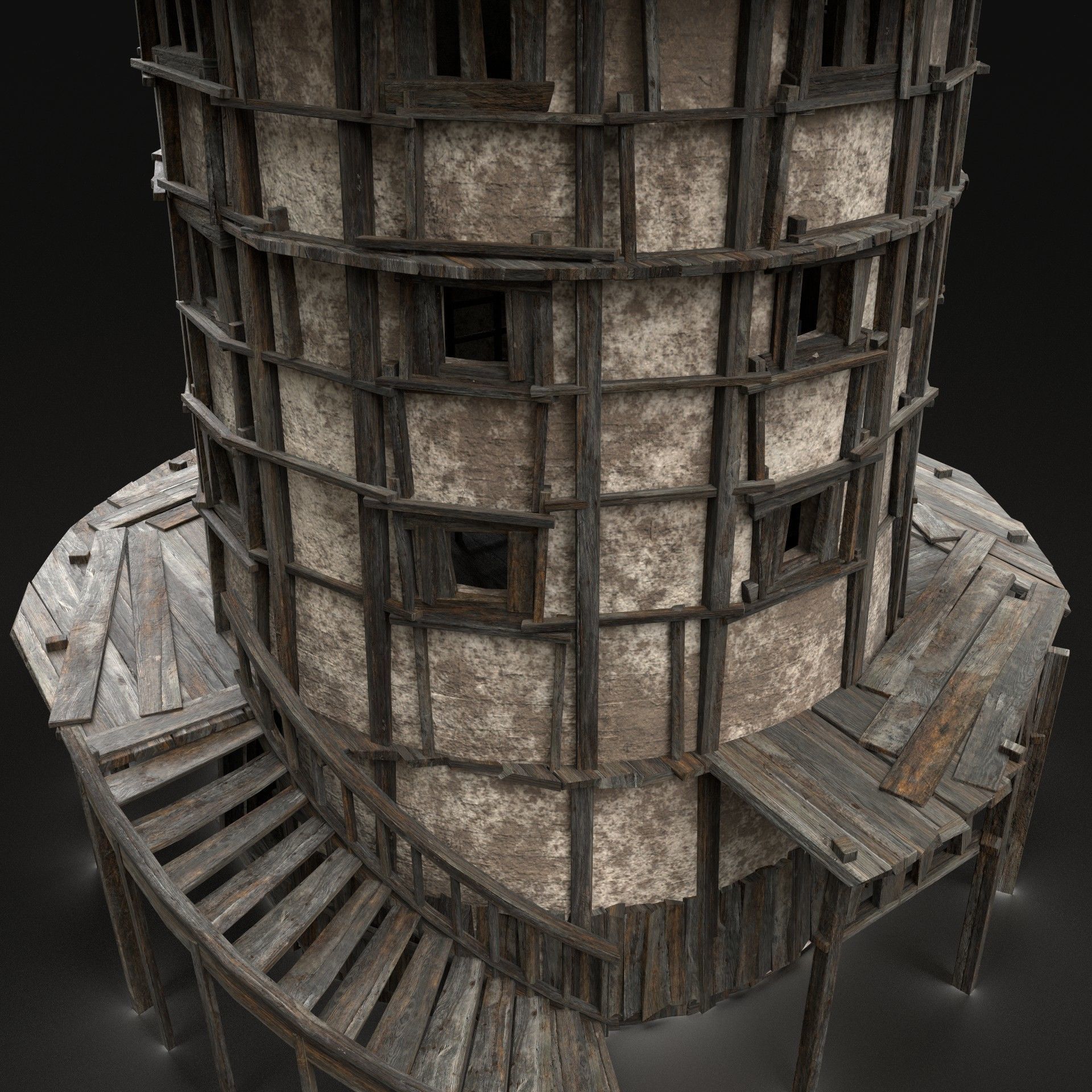 ENTERABLE HIGH TOWER WATCHTOWER COLLECTION BUILDINGS _10