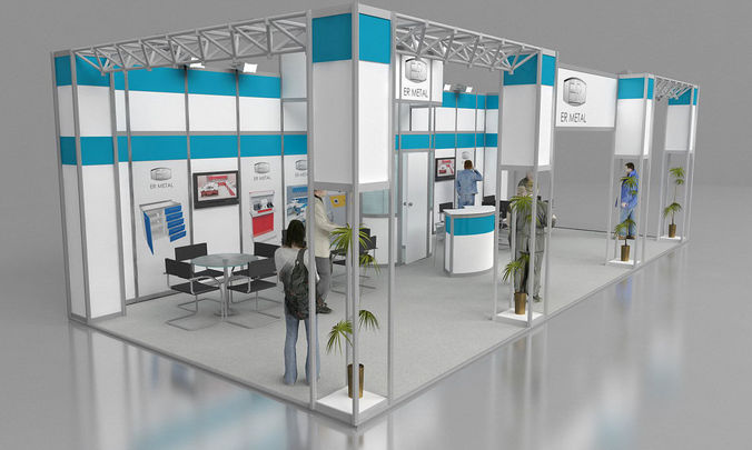 ER Metal exhibition stand design 3D model