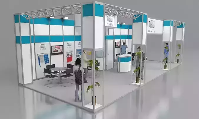 ER Metal exhibition stand design 3D model
