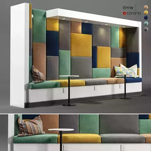 Restaurant And Office Lobi Seating-2 3D model