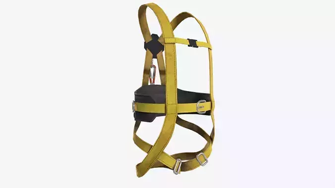 Parachute Type Safety Harness Low-poly 3D model