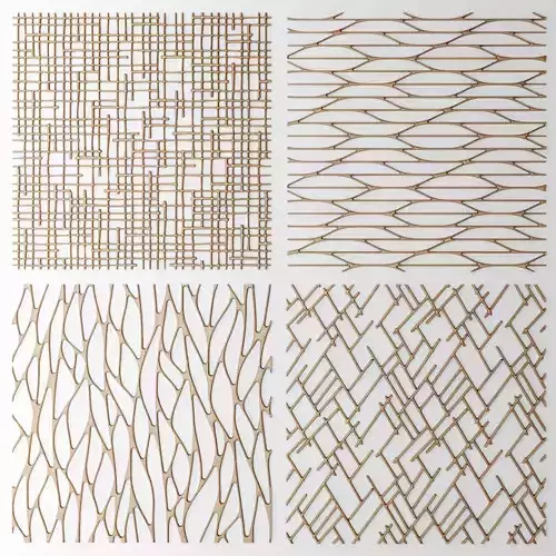 Set panel lattice grille 3D 47