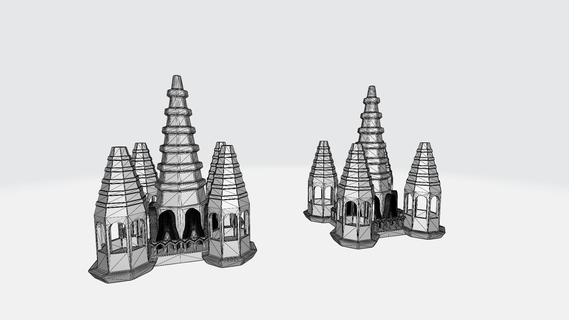 Gothic style castle 3D print model_3