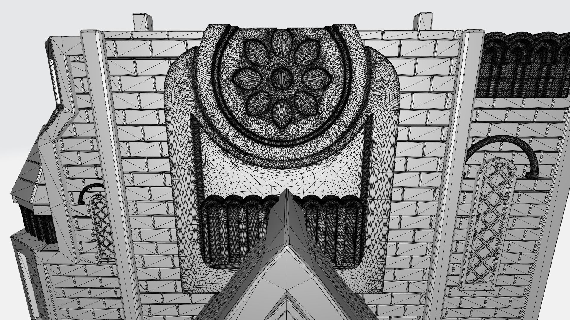 Gothic style church 3D print model_4