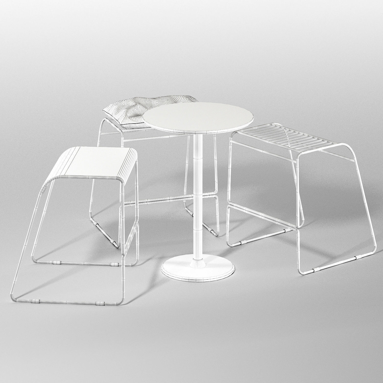 Anco Black Counter Stool by Article 3D model_3