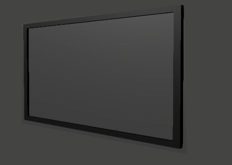 Simple monitor Free low-poly 3D model_0