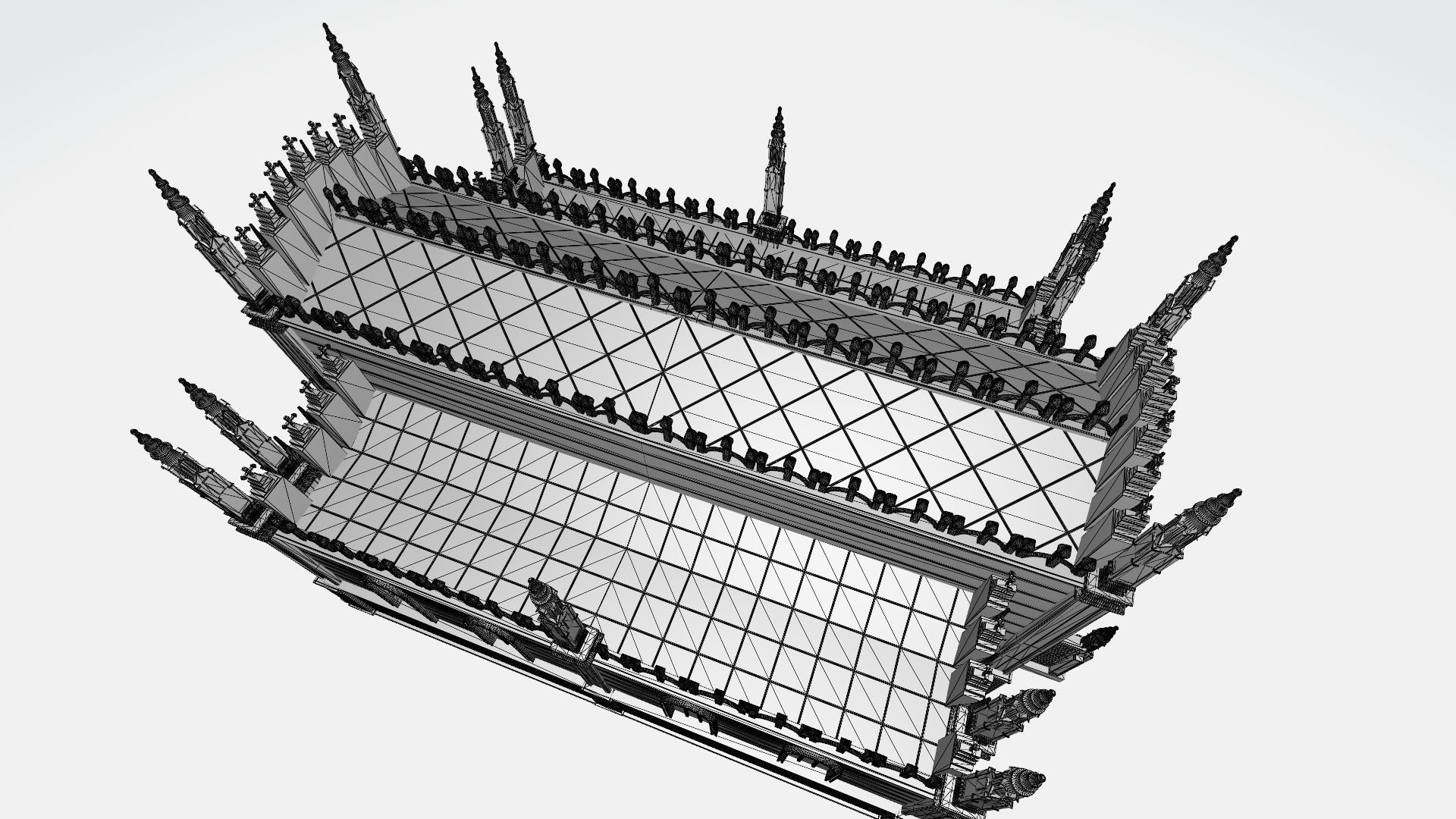 Gothic style house 3D print model_2