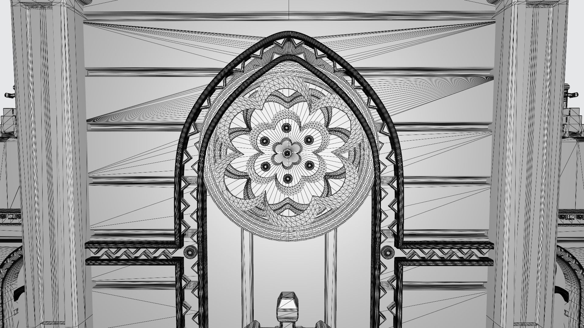 Gothic style house 3D print model_3