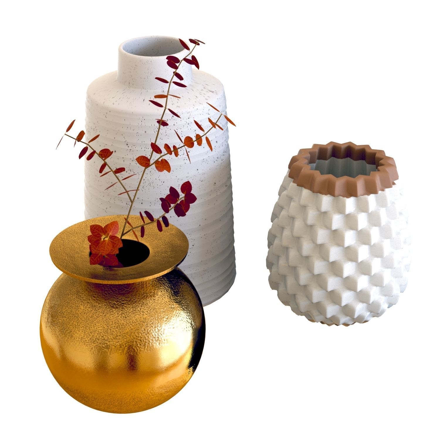 Crate and Barrel Sundown Vases 3D model_2