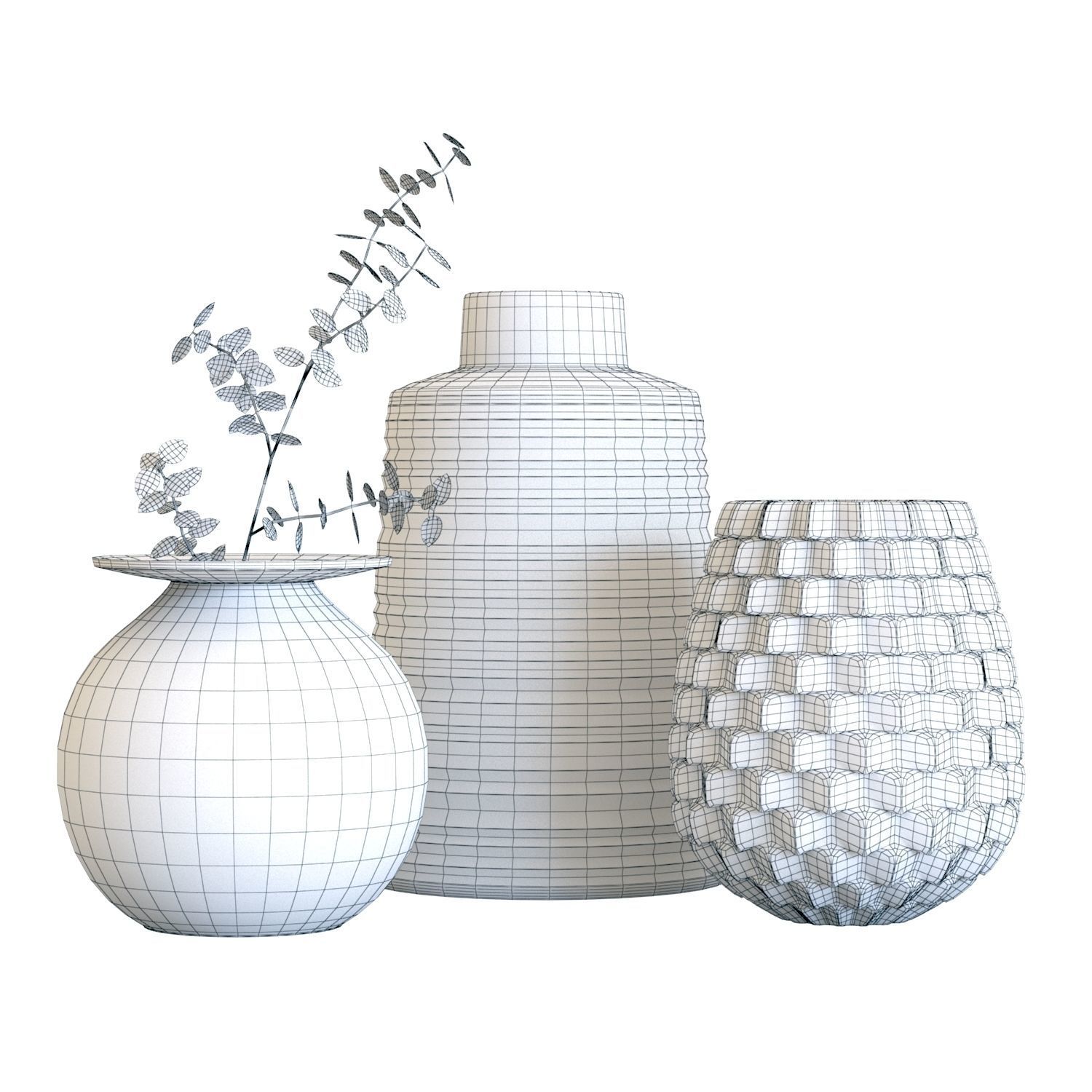 Crate and Barrel Sundown Vases 3D model_1