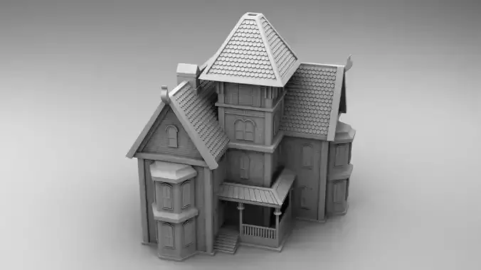 Home in gothic style 3D print model