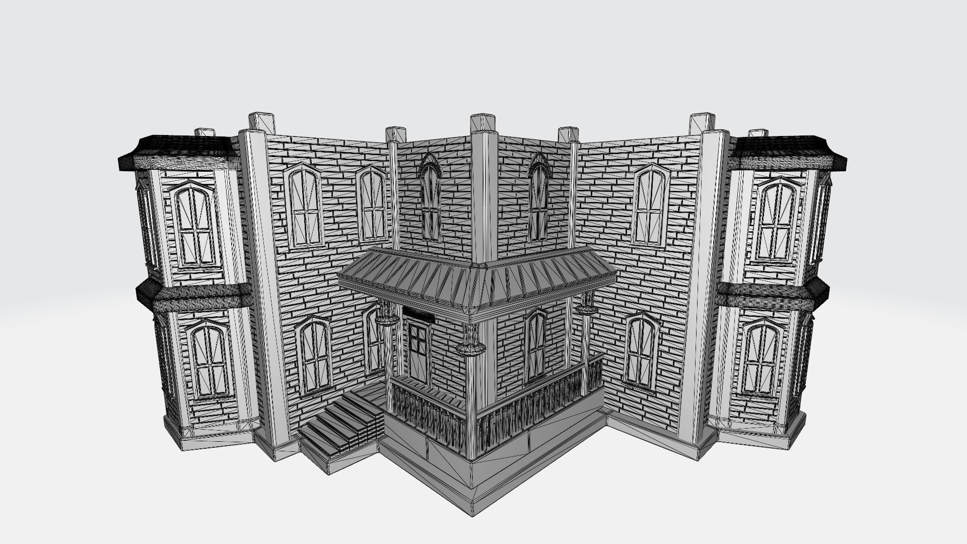 Home in gothic style 3D print model_3