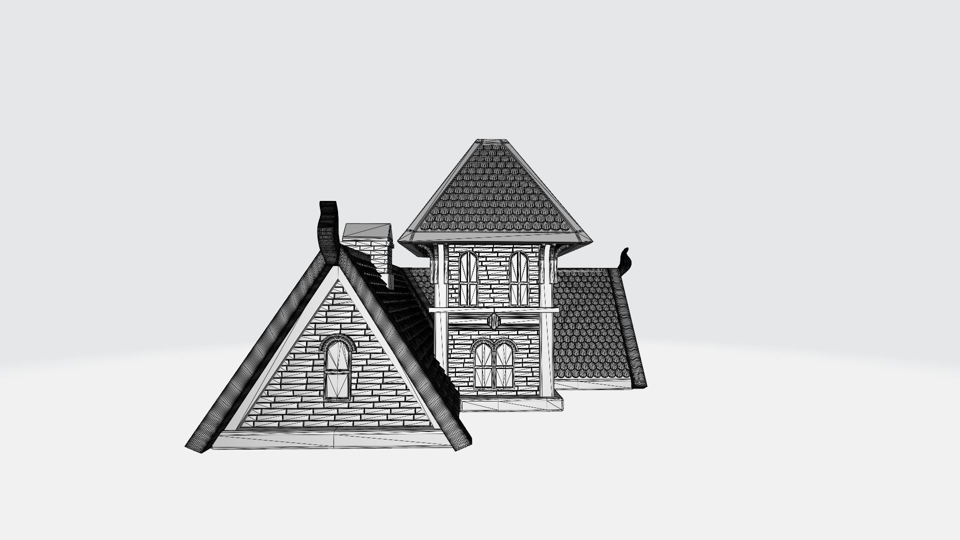 Home in gothic style 3D print model_6