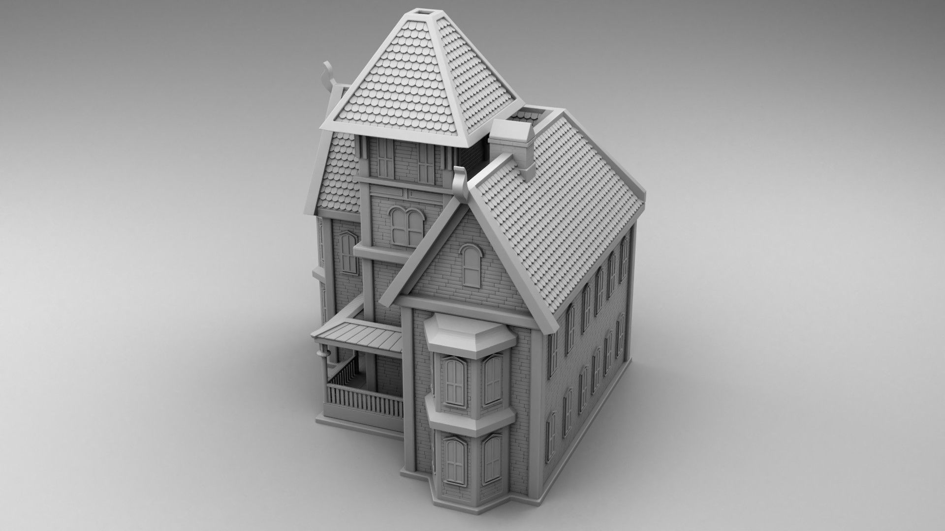 Home in gothic style 3D print model_1