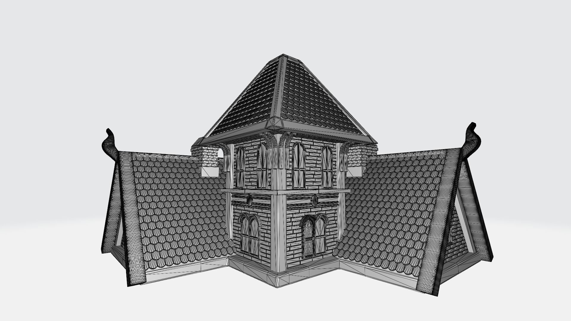 Home in gothic style 3D print model_5