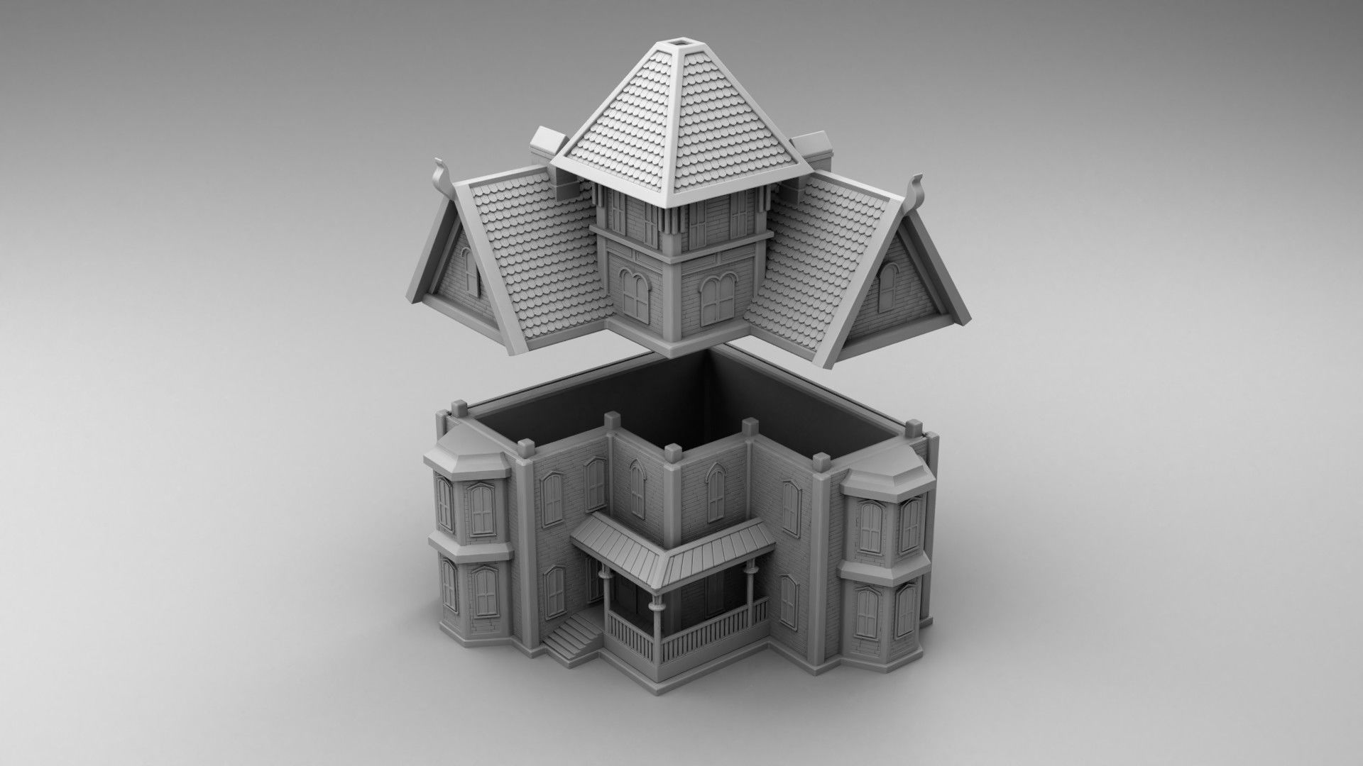 Home in gothic style 3D print model_2