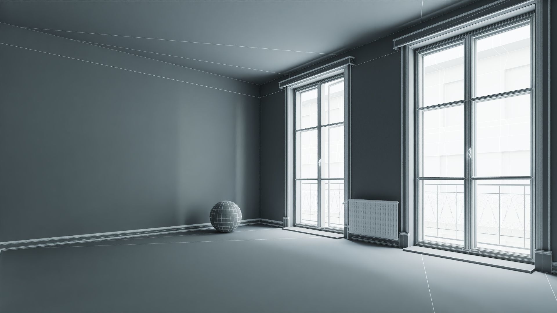 CA - Base Room Interior 1 3D model_5