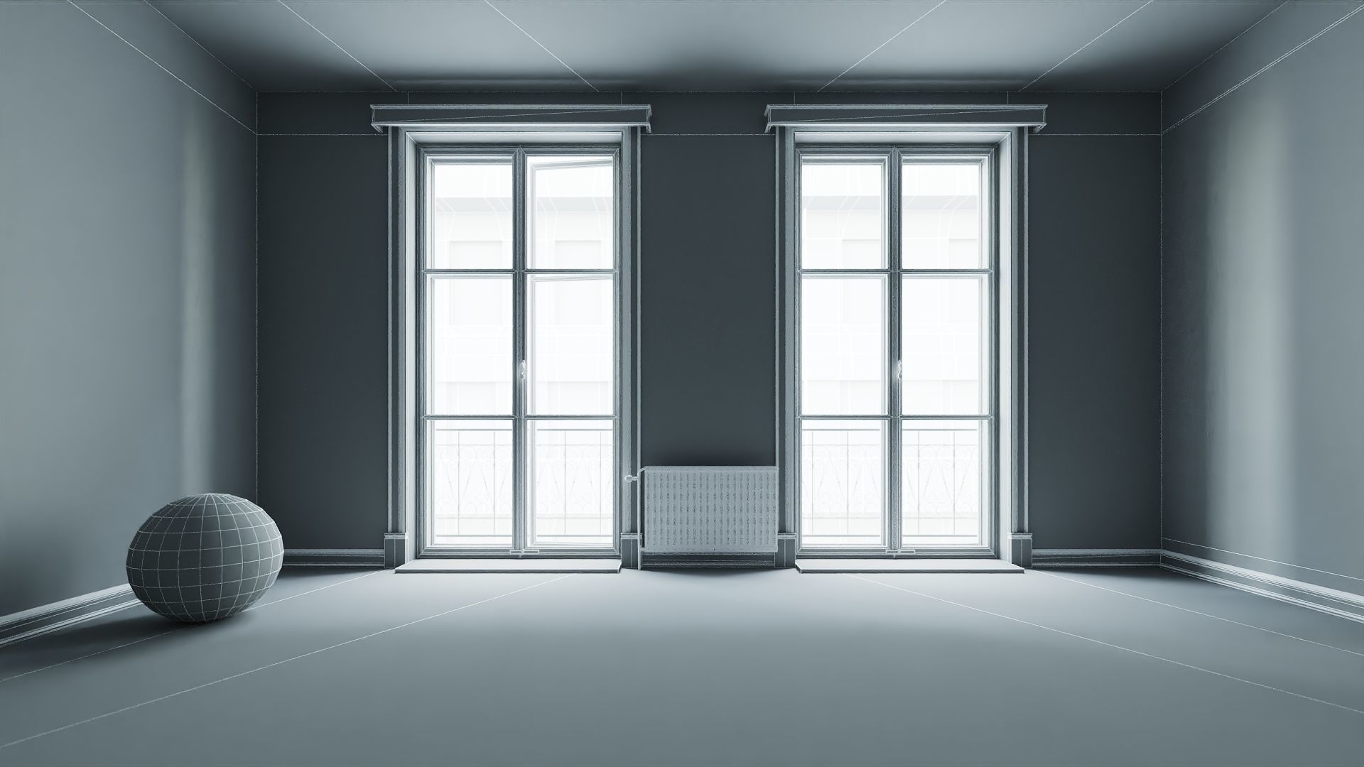 CA - Base Room Interior 1 3D model_4