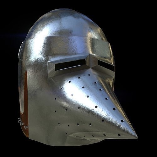Hounskull Bascinet helmet Low-poly 3D model
