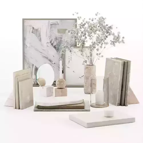 Marble Decorative Set with Old Books