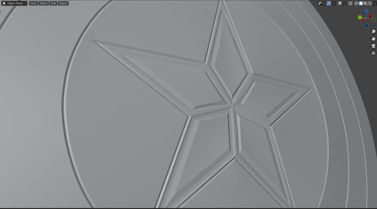 Captain America Shield Low-poly 3D model_13