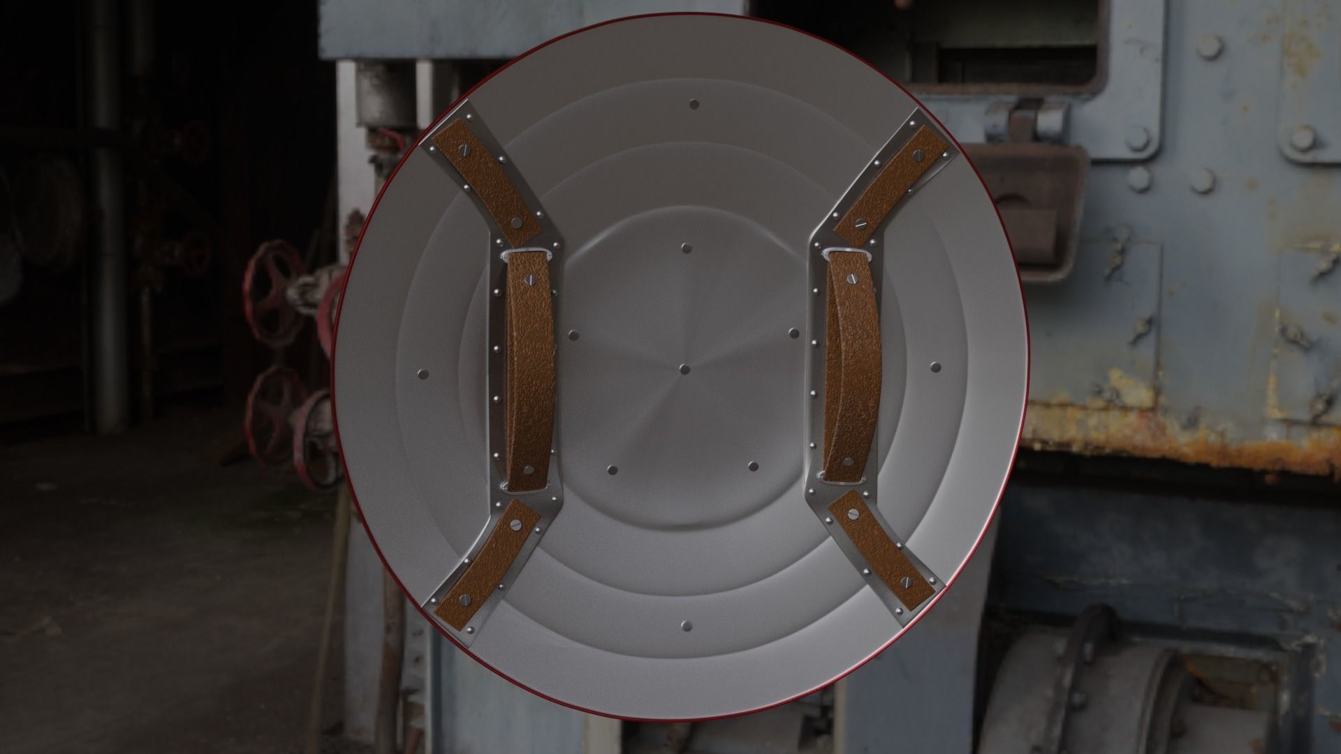 Captain America Shield Low-poly 3D model_3