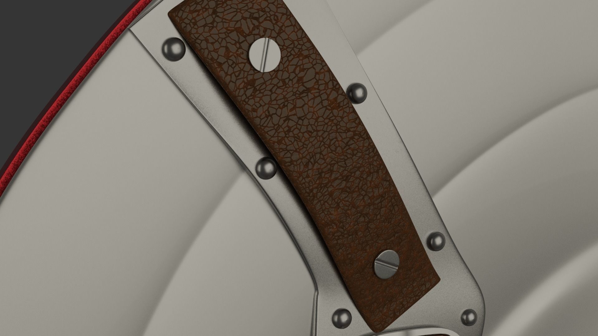 Captain America Shield Low-poly 3D model_6