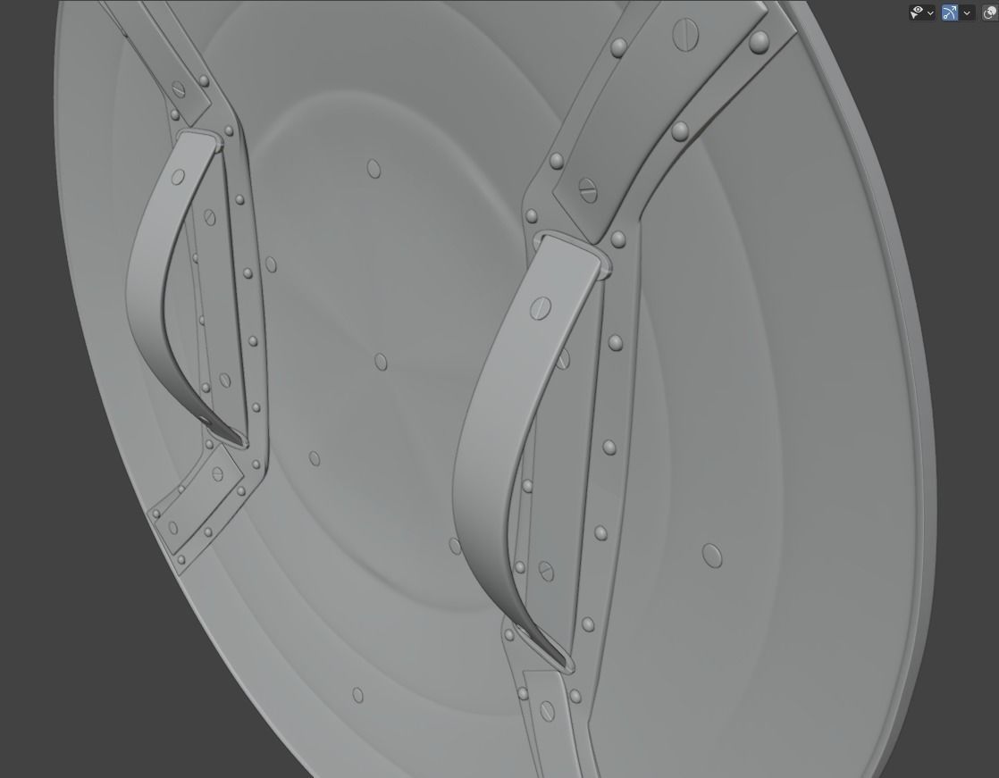 Captain America Shield Low-poly 3D model_12