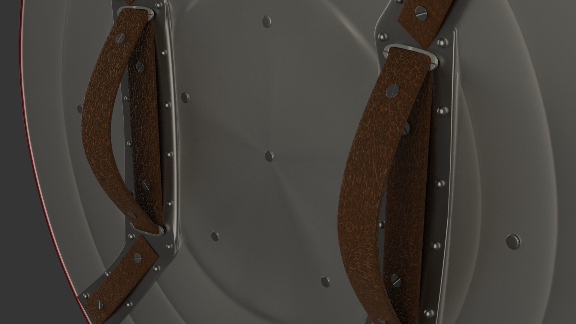 Captain America Shield Low-poly 3D model_4