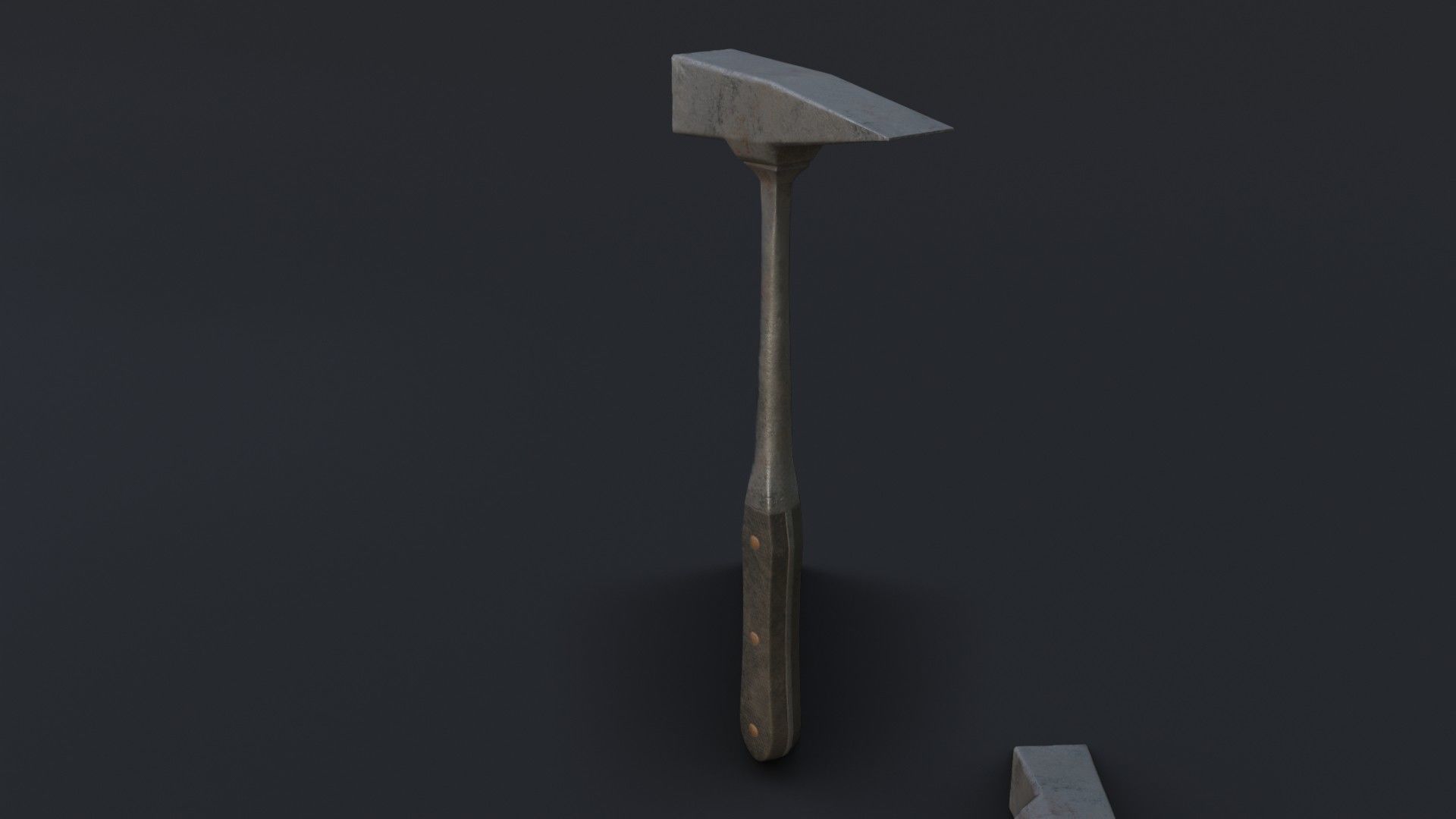 Old Dirty Post Mortem Hammer Low-poly 3D model_19