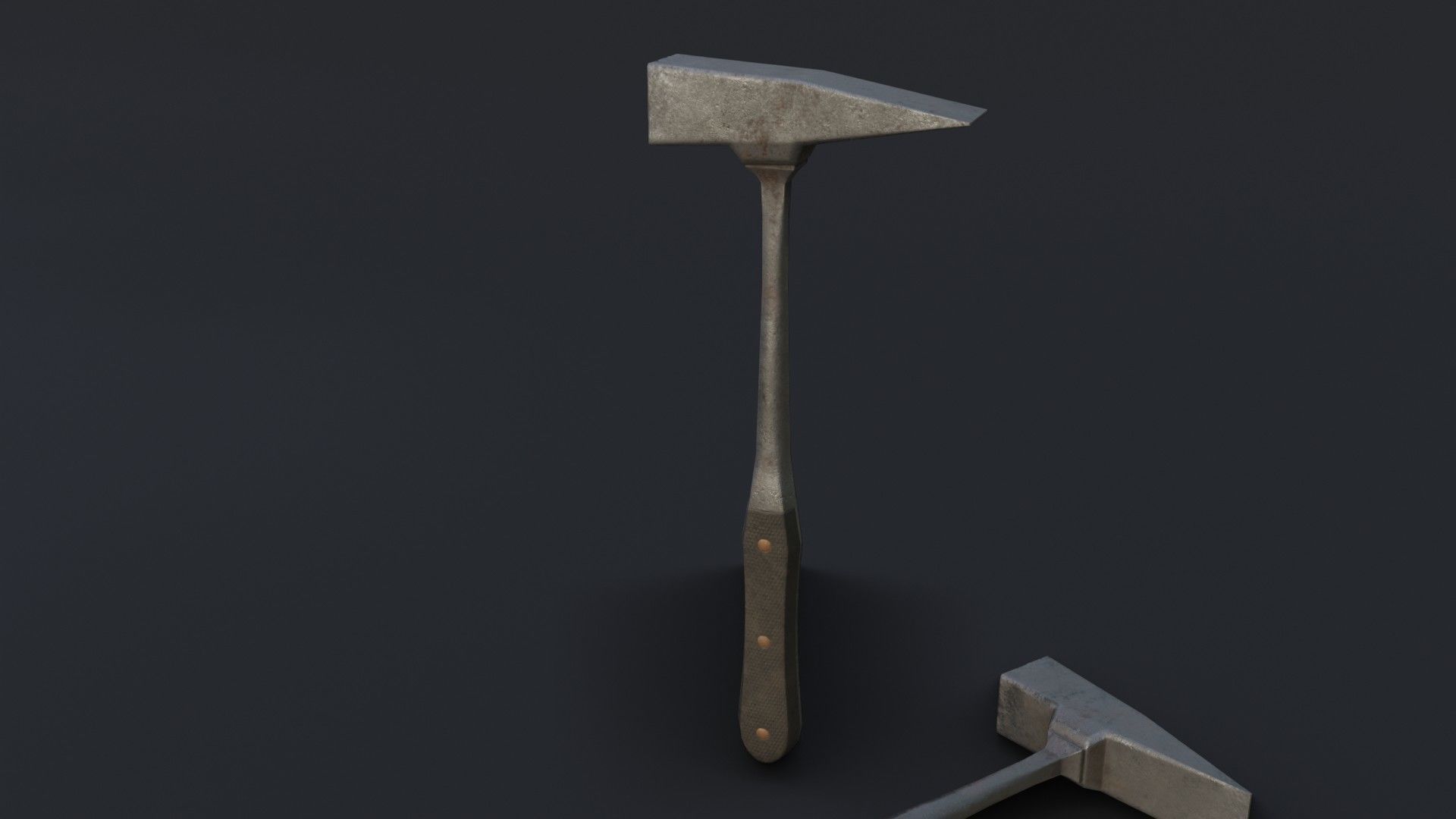 Old Dirty Post Mortem Hammer Low-poly 3D model_16