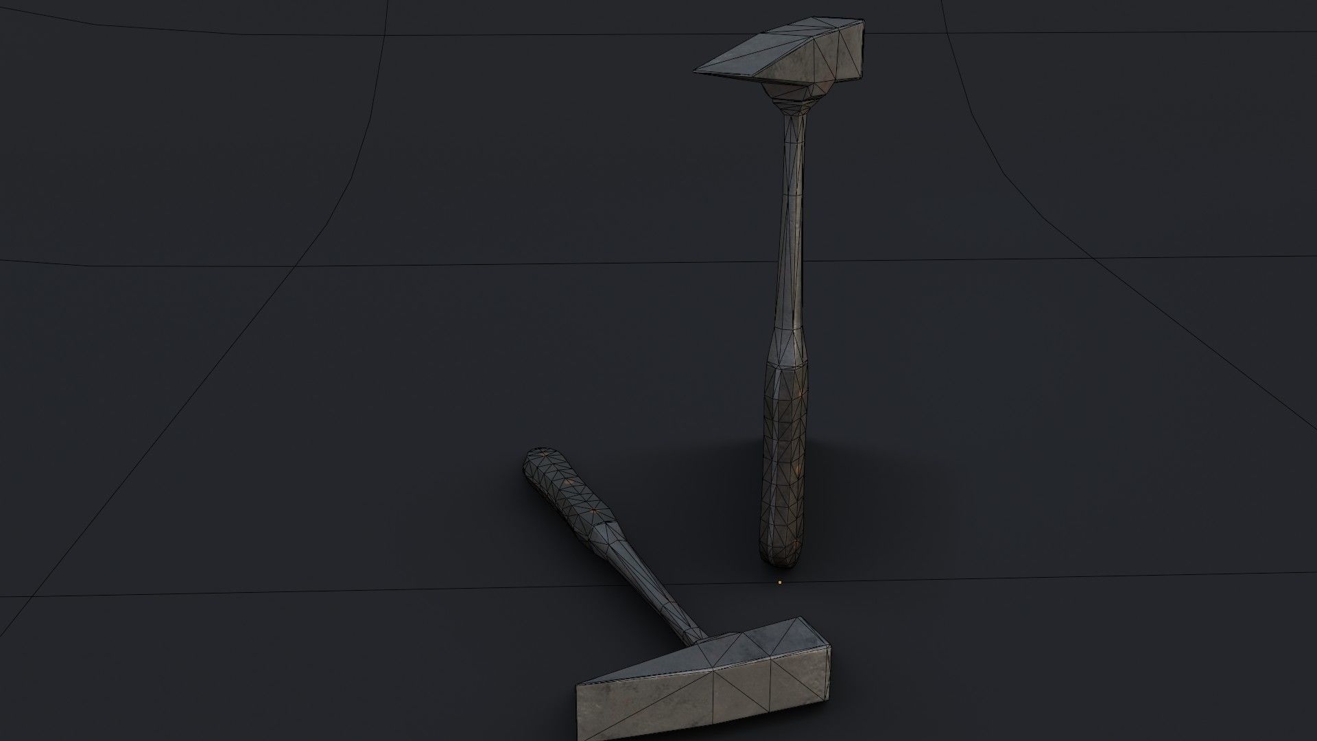 Old Dirty Post Mortem Hammer Low-poly 3D model_36