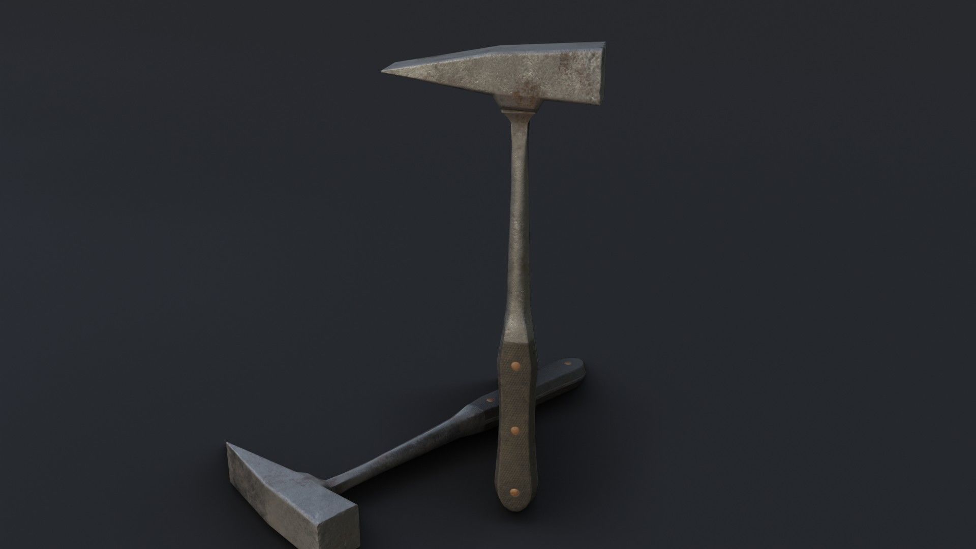 Old Dirty Post Mortem Hammer Low-poly 3D model_32
