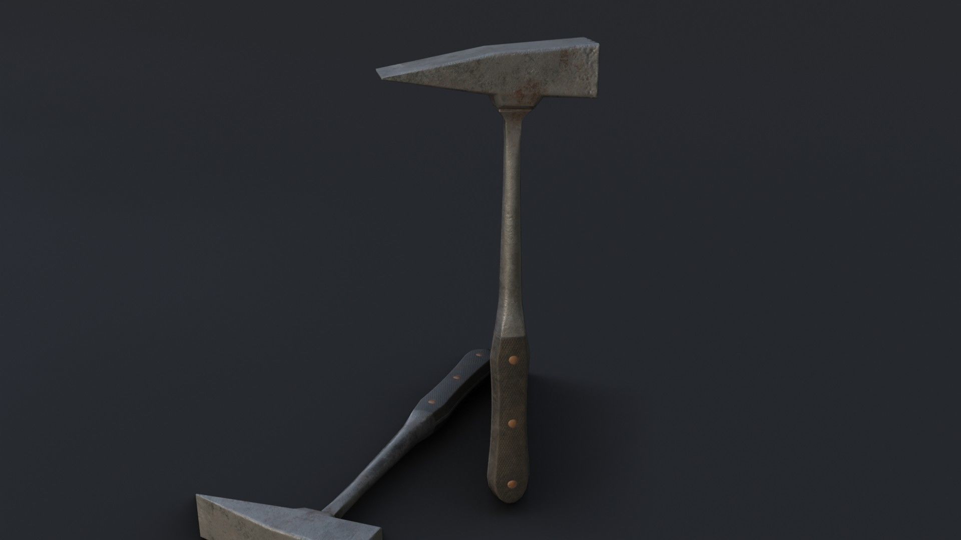 Old Dirty Post Mortem Hammer Low-poly 3D model_30