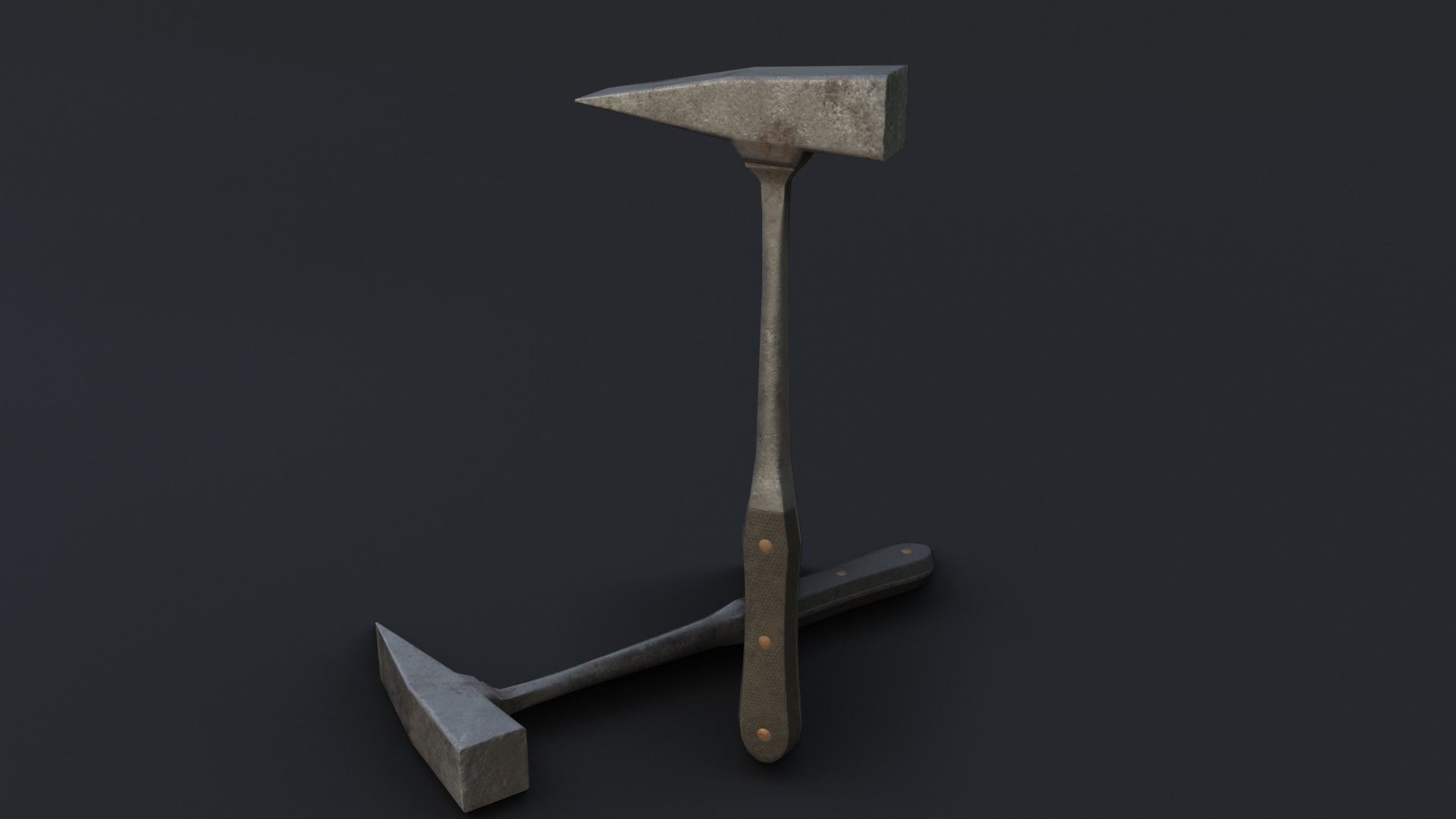 Old Dirty Post Mortem Hammer Low-poly 3D model_33