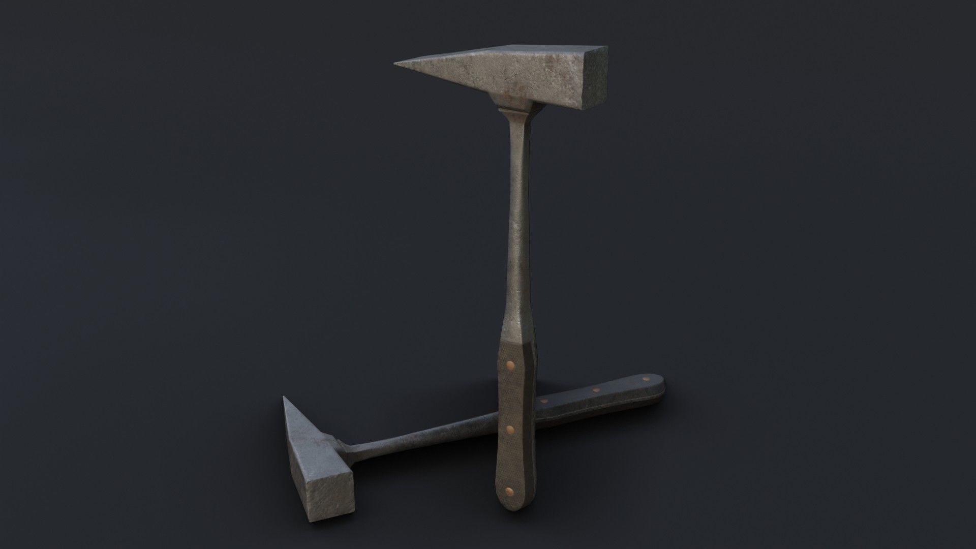 Old Dirty Post Mortem Hammer Low-poly 3D model_34
