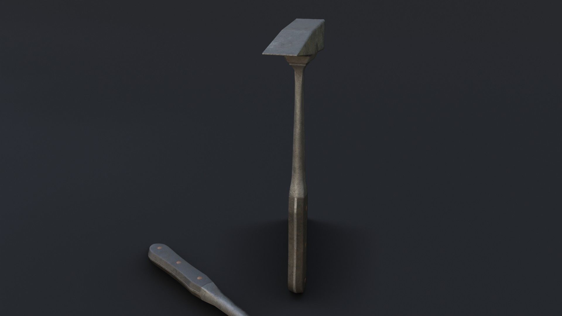 Old Dirty Post Mortem Hammer Low-poly 3D model_24