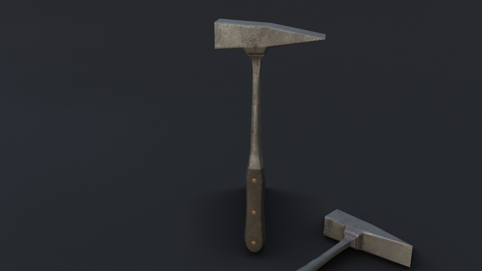 Old Dirty Post Mortem Hammer Low-poly 3D model_15