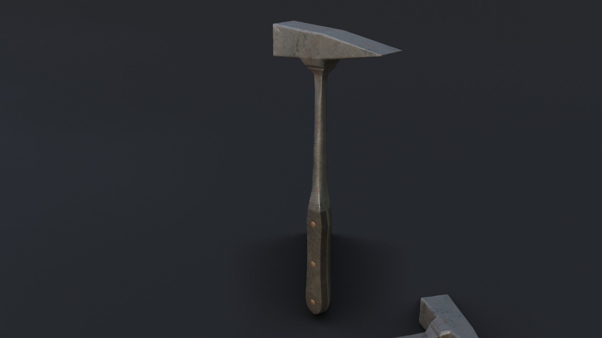 Old Dirty Post Mortem Hammer Low-poly 3D model_18