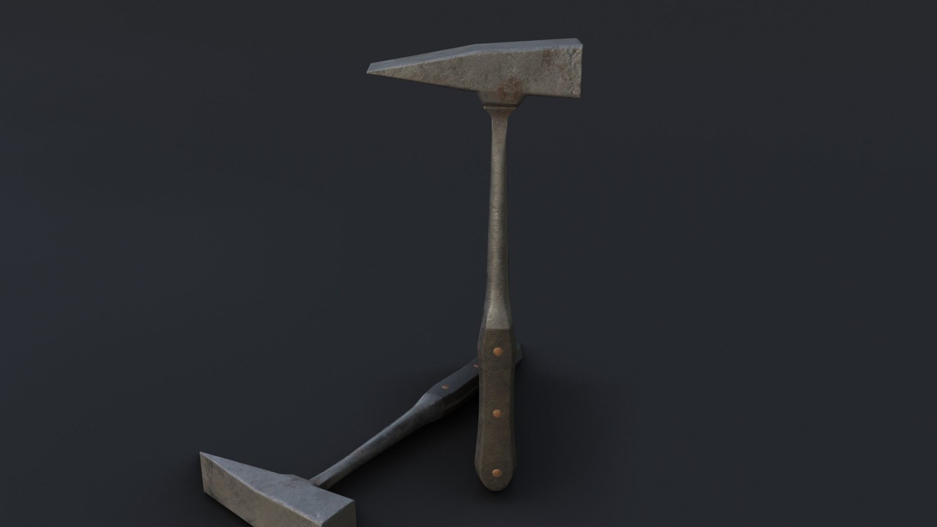 Old Dirty Post Mortem Hammer Low-poly 3D model_31