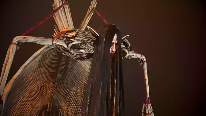 Attack On Titans - Eren Squeleton titan rigged VRchat and more Low-poly 3D model