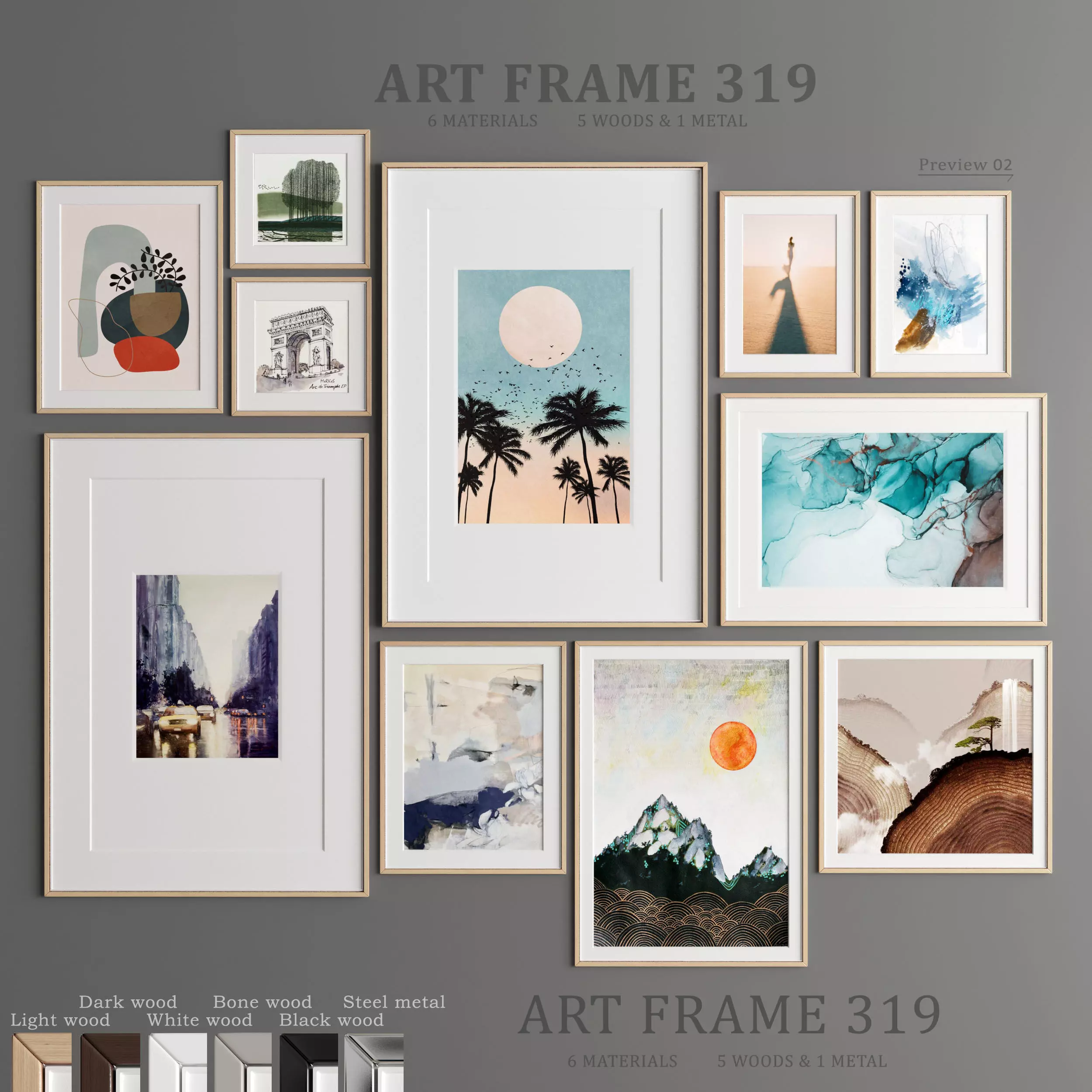 Art Frame 319 Low-poly 3D model_0