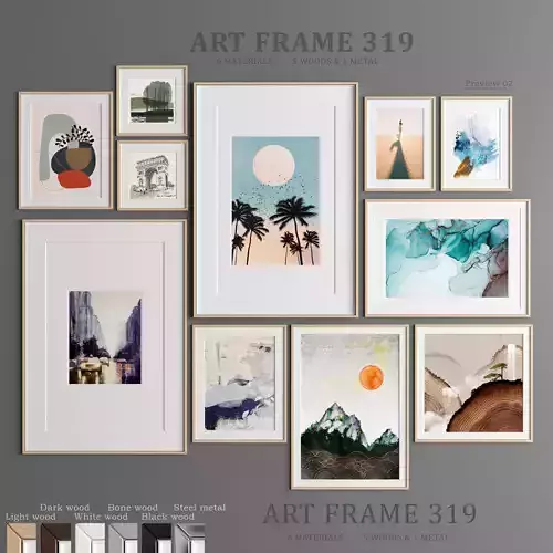 Art Frame 319 Low-poly 3D model