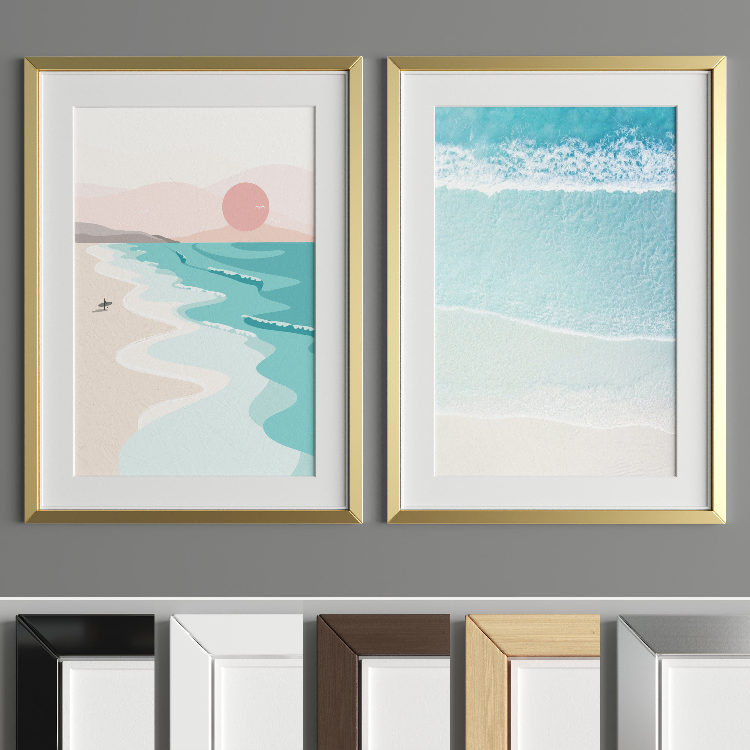 Art Frame A50 Low-poly 3D model_2