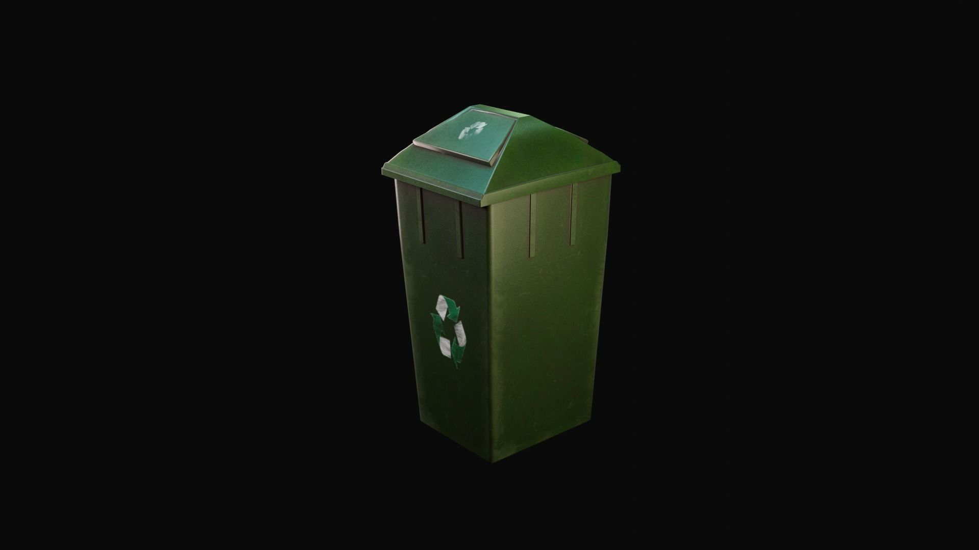 Pack Public trash Low-poly 3D model_9