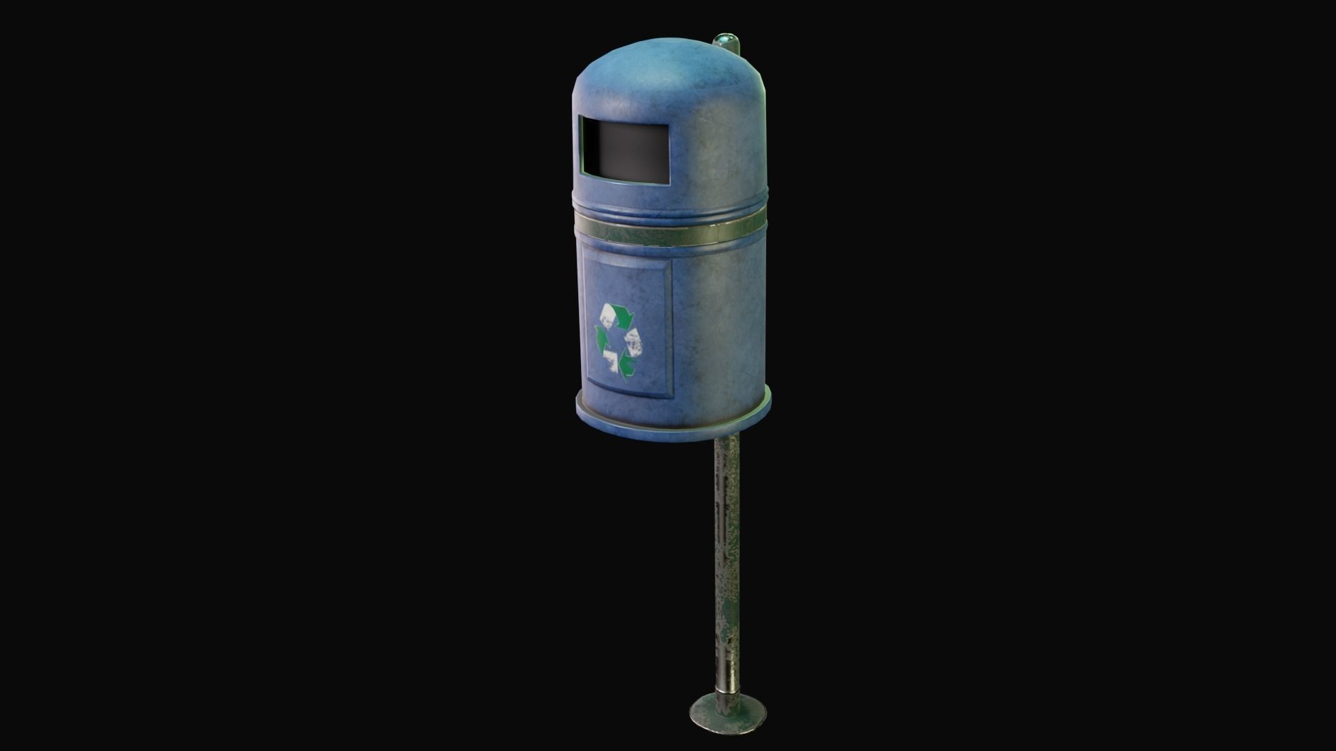 Pack Public trash Low-poly 3D model_11