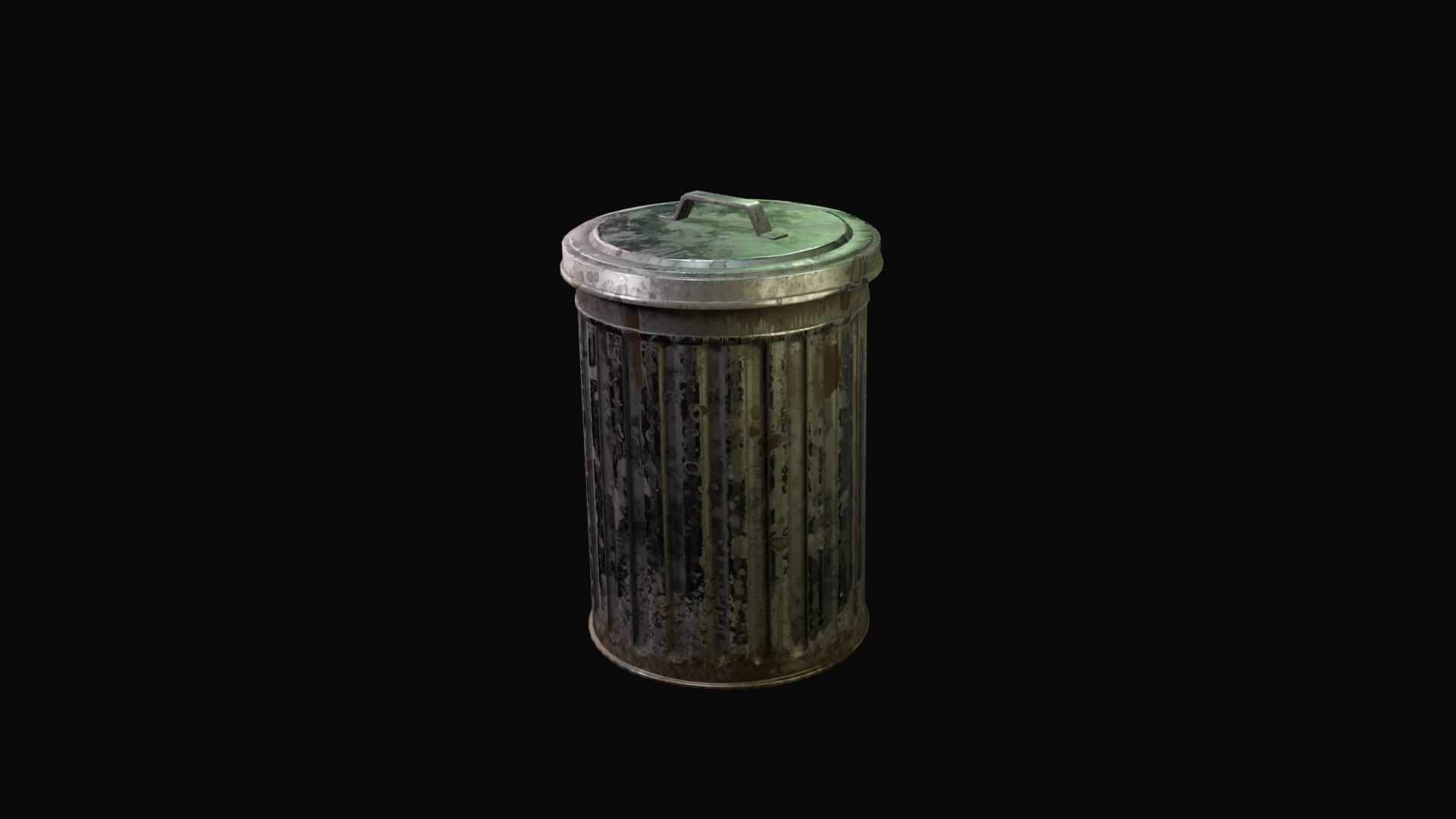 Pack Public trash Low-poly 3D model_13