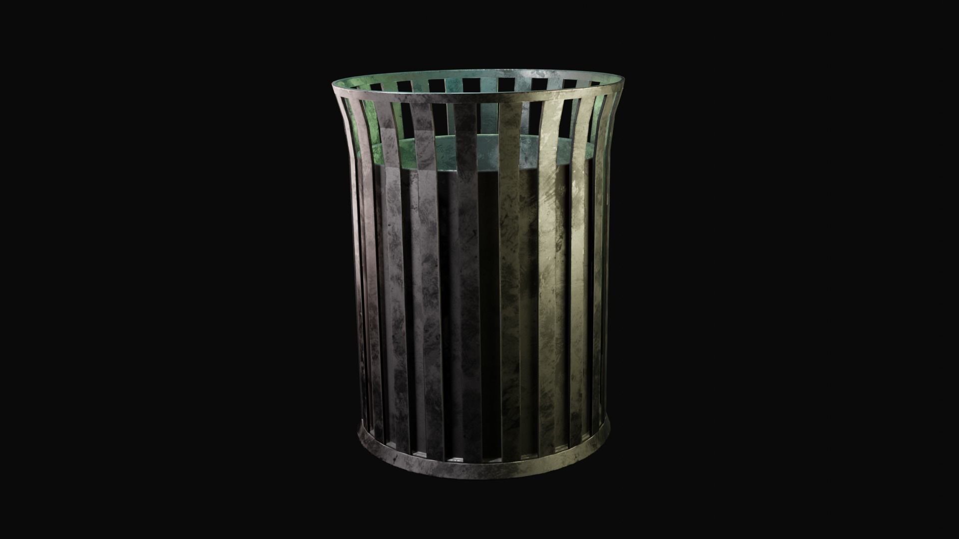 Pack Public trash Low-poly 3D model_19
