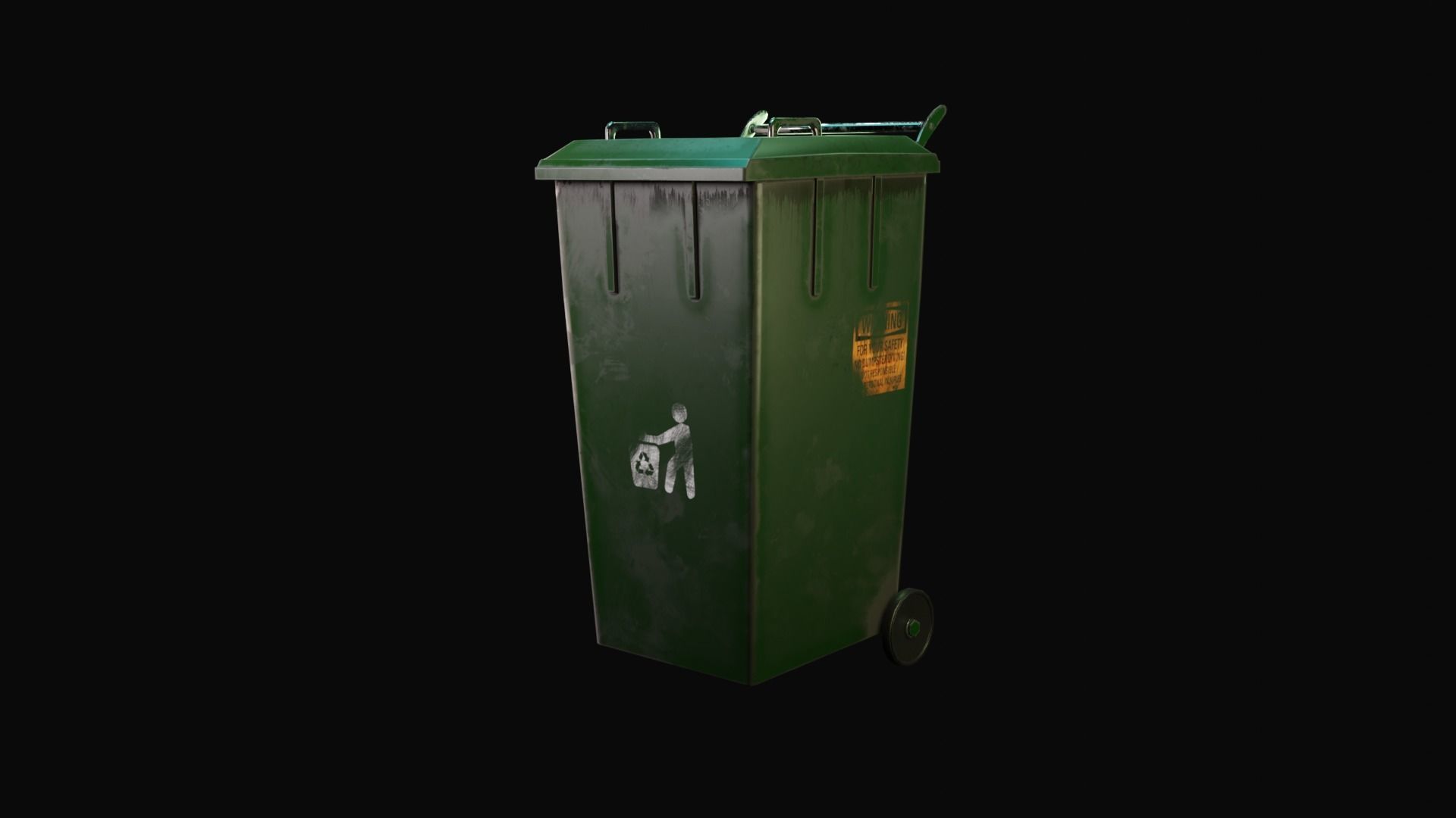 Pack Public trash Low-poly 3D model_17