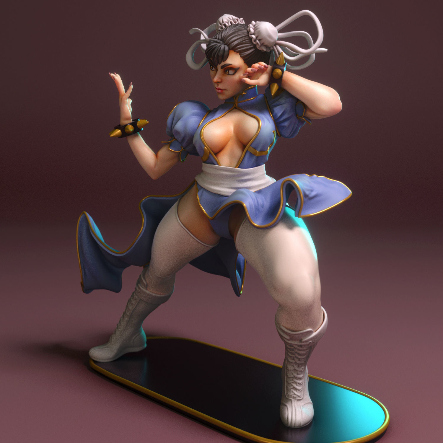 Chun li 3D print model_3